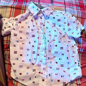 Nautica button up top with print